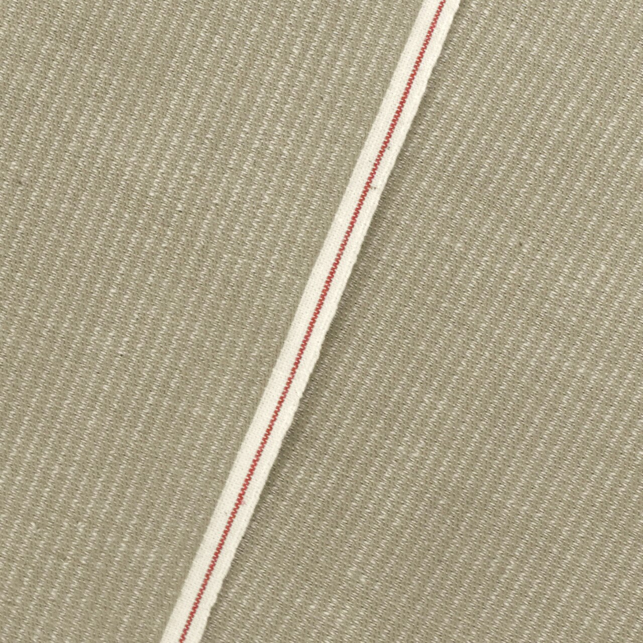 Dusty Beige Japanese Selvedge Cotton Striped Woven Fabric By the Yard